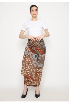 Lyne Halim Skirt Batik Lilit Panjang, 8162 - Brown.